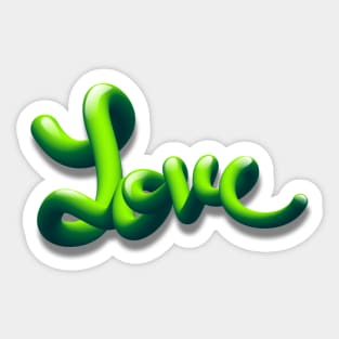 GREEN LOVE Sticker